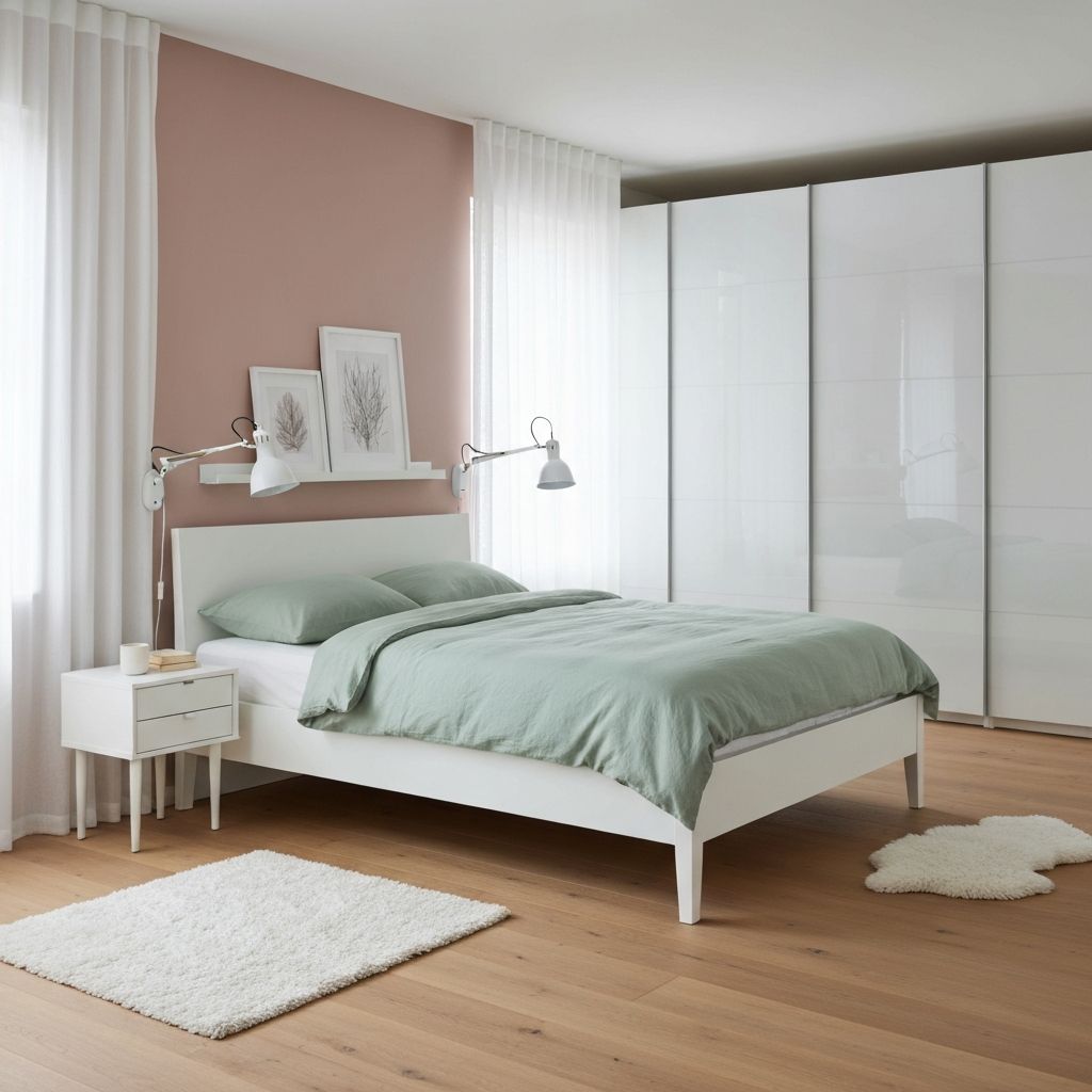 Miegamojo interjero dizainas su IKEA baldais